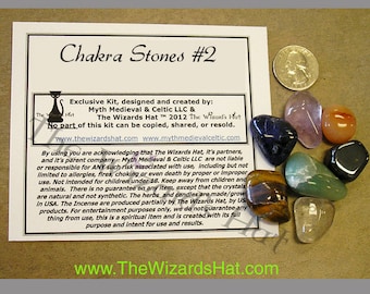 Chakra CRYSTAL STONE Kit 2- 7 stones - Hematite, Carnelian, Tigers Eye,  Aventurine, Sodalite, Quarts, Amethyst Stones.