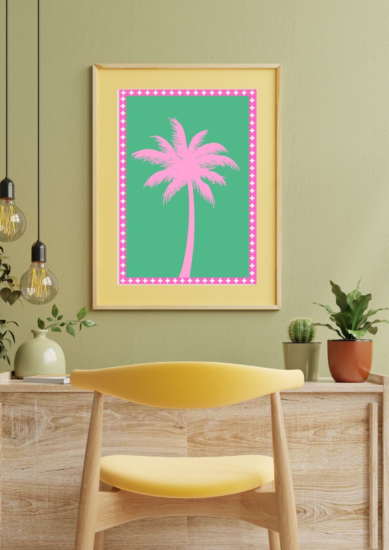 Tropical Illustration Print Preppy Wall Artinstant Download Printable Tropical Illustration Print Preppy Wall Artinstant Download Printable