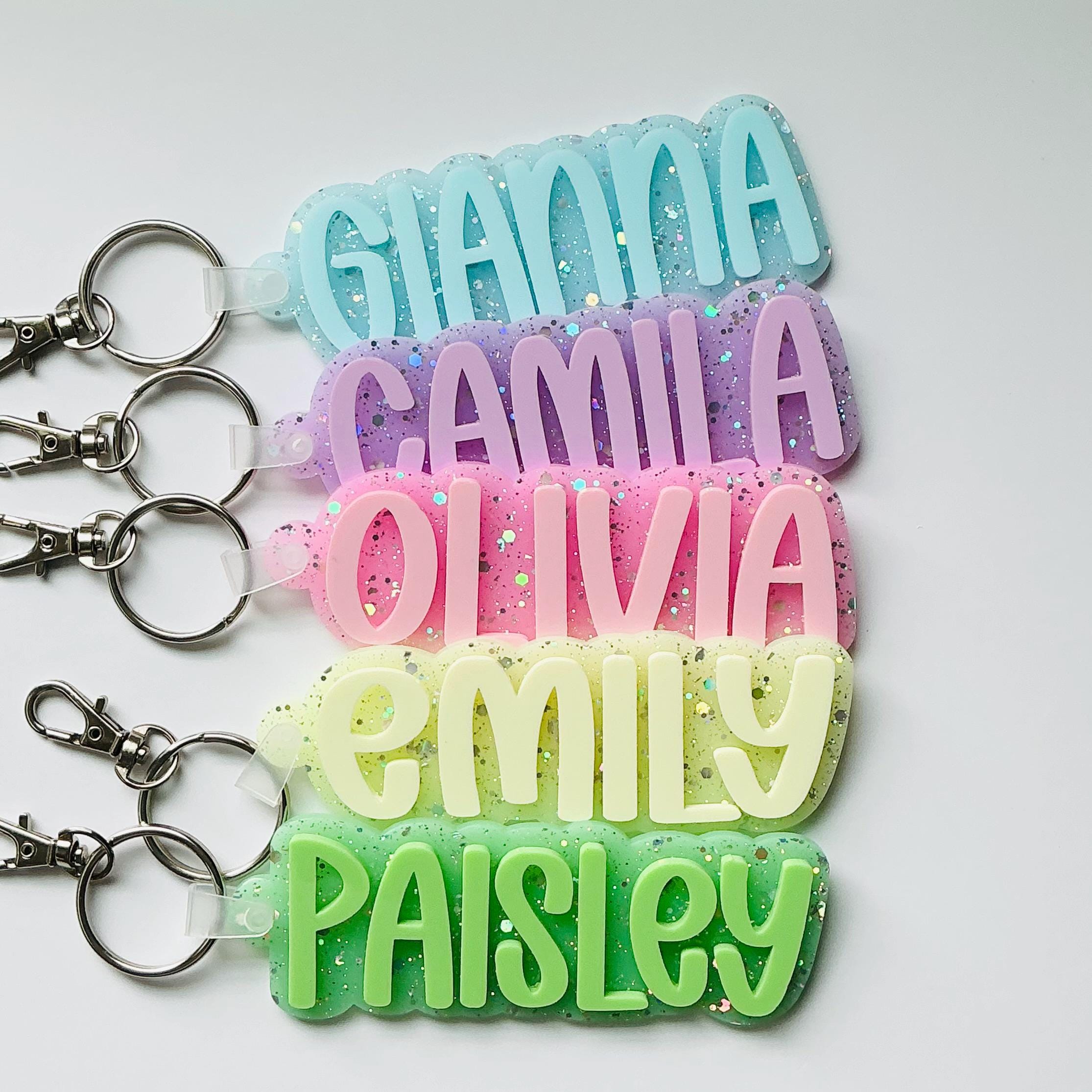 Personalized Keychain/ Acrylic Keychain / Diaper Bag Tag/ Lunch Box Tag / Backpack Name Tag / Kids Tag/ Acrylic Name Tag/ Name Tag