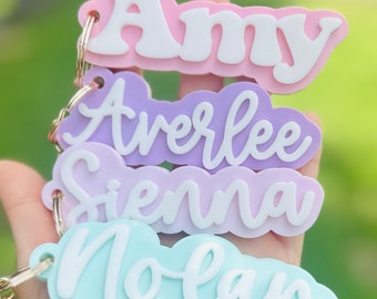 Personalized Keychain/ Acrylic Keychain / Diaper Bag Tag/ Lunch Box Tag / Backpack Name Tag / Kids Tag