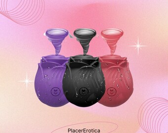 Discreet Floral Pleasure Delight - Rose Stimulating Vibrator Intimate Suction & Thrust - Adult Pleasure Device - Discreet Gift Idea