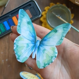 Decorazioni farfalla 3D, artigianato mobile con la carta, amante delle farfalle, artigianato primaverile per bambini, artigianato semplice, download istantaneo, stampabile A4