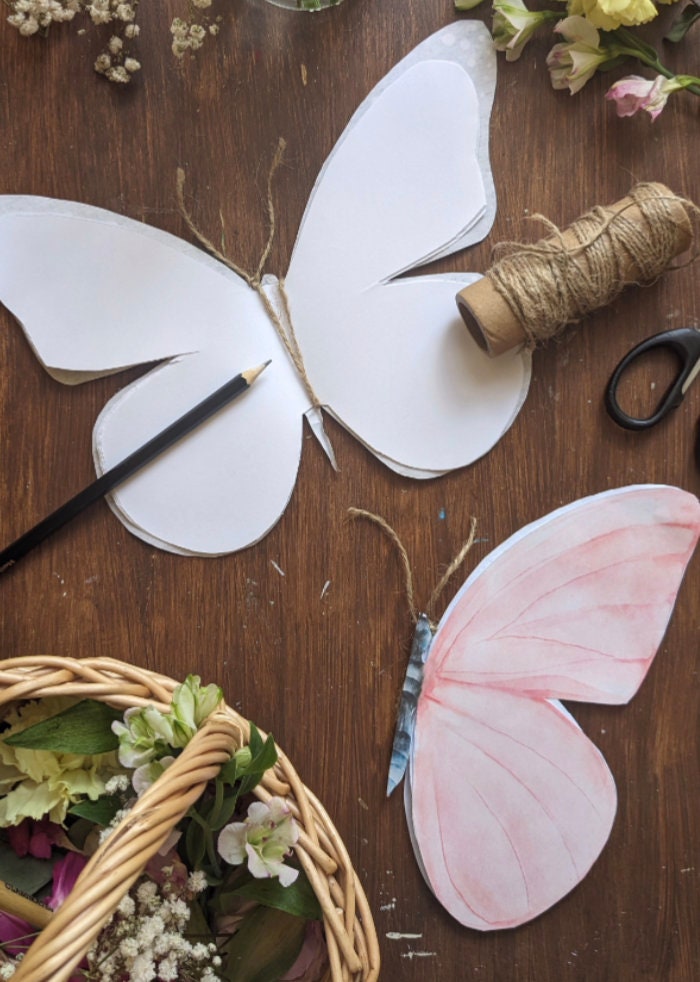 Printable Butterfly Book Cover and Paper Insert Template - Download - Etsy