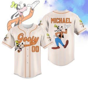 Maglia da baseball personalizzata Disney con il cane Pippo, maglietta da baseball del film Pippo, maglietta dei personaggi di Pippo, maglietta Disney World, maglietta Disneyland
