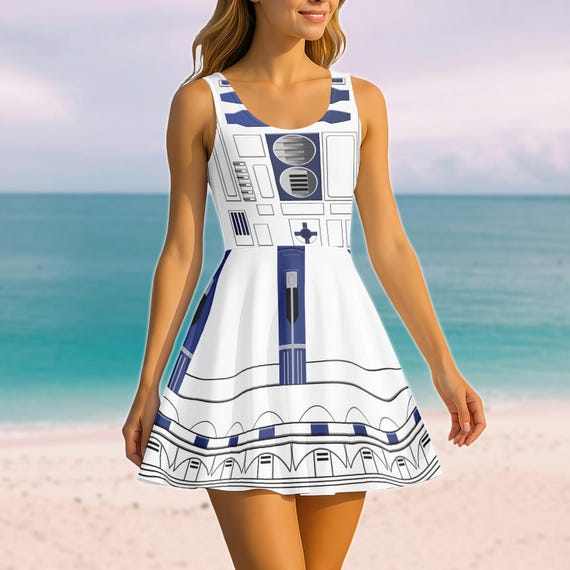 r2d2 bodycon dress Star Wars Skater Dress, Star Wars Women Dress, Blue Robot Costume Dress, Star Wars Cosplay for Women, Halloween Shirt Gift for Her Meet your new favorite Color:Pink Flower r2d2 costume adults NPU-Rein-202347 Wtoo | Dresses |