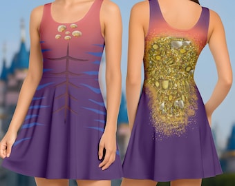 Tamatoa Moana Costume Dress, Tamatoa Skater Dress, Disney Villain Cosplay Outfit, Disney Moana Cosplay Dress, Halloween Women Dress