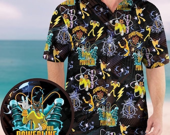 Retro 90s Goofy Movie Button Shirt, Max Goofy Roxanne Powerline Shirt, Disney World Tour Shirt, Goofy Movie Shirt,Disney Hawaiian Shirt