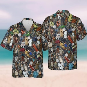 Star Wars Characters Figures Hawaiian Shirt, Disney Trip Hawaii Shirt, Movie Button Shirt, Starwars Tropical Shirt, Summer Beach Shirt