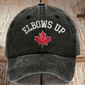 Embroidered Elbows Up Canada Cap, Maple Leaf Canada Hat, Strong And Free Canadian Classic Cap, Proud Canadian Cap, Gift For Canadians