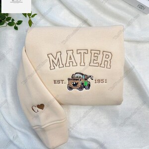 Mcqueen Sally Mater Luigy Embroidery Sweatshirt, Disney Cars Movie Embroidered Sweatshirt, Cars Characters Sweatshirt, Friends Gifts