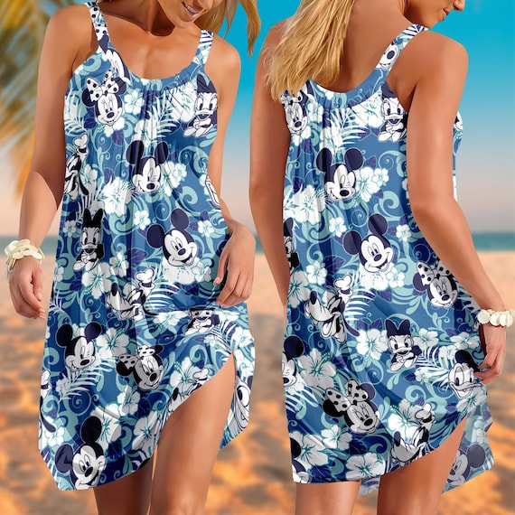disney beach dress Disney Stitch Toddler/Kid Girl Tropical Floral Sporty Dress/ Cotton To