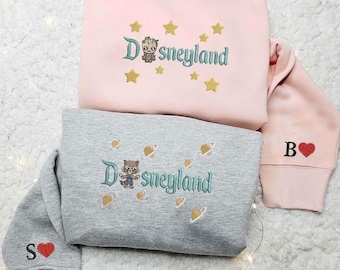 Sudadera con capucha bordada con corazón de mapache cohete Groot de Disneyland, sudadera bordada de Disney, camiseta de Guardianes de la Galaxia, regalo para ella y él