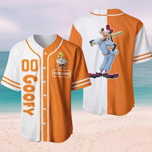 Custom Goofy Dog Baseball Jersey, Disney Goofy Baseball Shirt, Movie Cartoon Jersey Shirt For Women Men, Disney World Shirt, Disneyland