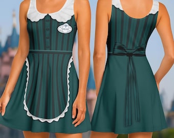 Halloween Haunted Mansion Skater Dress, Ghost Host Women Dress, Disneybound Costume, Disney Running Dress, RunDisney Outfit,Spooky Gift