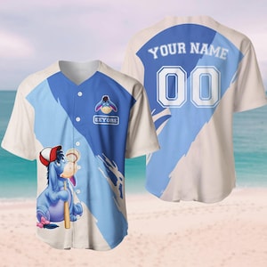 Aangepaste Iejoor honkbaltrui, gepersonaliseerd Disney shirt, Winnie de Pooh honkbalshirt, Sad Donkey, cartoon outfit, Disneyland Trip