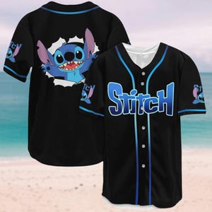 Koszulka baseballowa Stitch, koszulka Disney Lilo i Stitch, słodka koszulka z kreskówek dla niego i dla niej, strój rodzinny Ohana Means, prezent na wycieczkę do Disneylandu