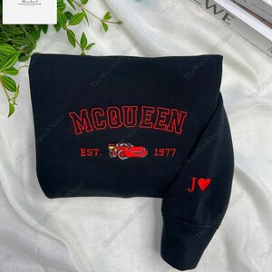 Mcqueen Sally Mater Luigy Embroidery Sweatshirt, Disney Cars Movie Embroidered Sweatshirt, Cars Characters Sweatshirt, Friends Gifts