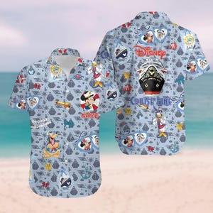 Custom Disney Cruise Button Shirt, Mickey And Friends Hawaiian Shirt, Disney Summer Shirt, Cruise Trip Shirt,Disney Family Cruise Shirt