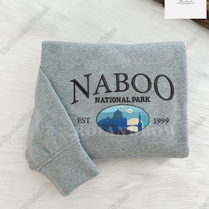 Naboo National Park Besticktes Shirt, Star Wars Besticktes Sweatshirt, Star Wars Bestickter Hoodie, Disney Bestickter Hoodie