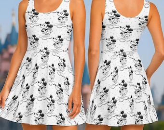 Micky Maus Skater Kleid, Disney Micky Frauen Kleid, Disneyland Kleid, Disneyworld Kleid, Disney läuft, Run Disney, Geschenk für Sie