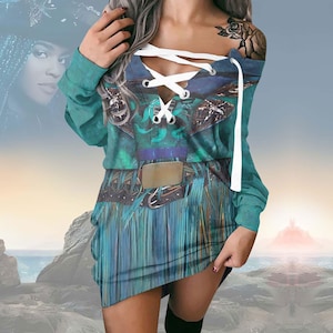 Uma Descendants Cosplay Costume Dress, Halloween Outfit, Descendants Zombies Women Dress, Descendants Rise Of Red Cross Sweater Dress