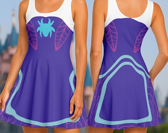 Spider Gwen Cosplay Costume, Gwen Stacy Spidey Skater Dress, Disney Women Dress, Superhero Dress, Halloween 2025 Dress, Gift For Her