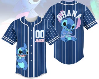 Cute Stitch Ohana honkbaltrui, Disney Stitch film honkbalshirt, Lilo And Stitch jersey, Disneyland shirt, Disney World shirt