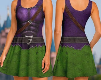 Grün Goblin Skater Kleid, Spider Man Grün Goblin Kostüm Kleid, Goblin Cosplay Kleid, Superschurken Frauen Kleid, Halloween Shirt Geschenk