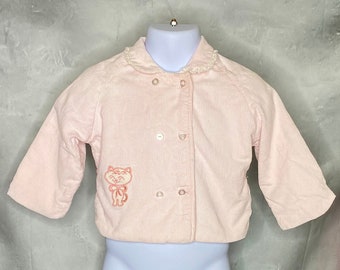 50's Pink Corduroy Toddler jacket, 3T, Jack and Jill
