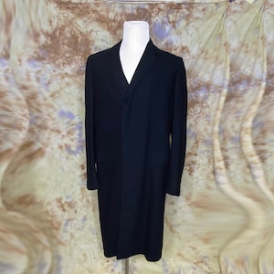 60&#39;s Vintage Men&#39;s Navy Wool Overcoat, Men&#39;s Coat with Zip Out Lining, 60s Men&#39;s Winter Coat, Style Manor by Bond Clothes, Size Medium/Large