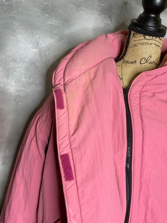 80's Woolrich Woman Pink Down Puffer Jacket, Large - image 5