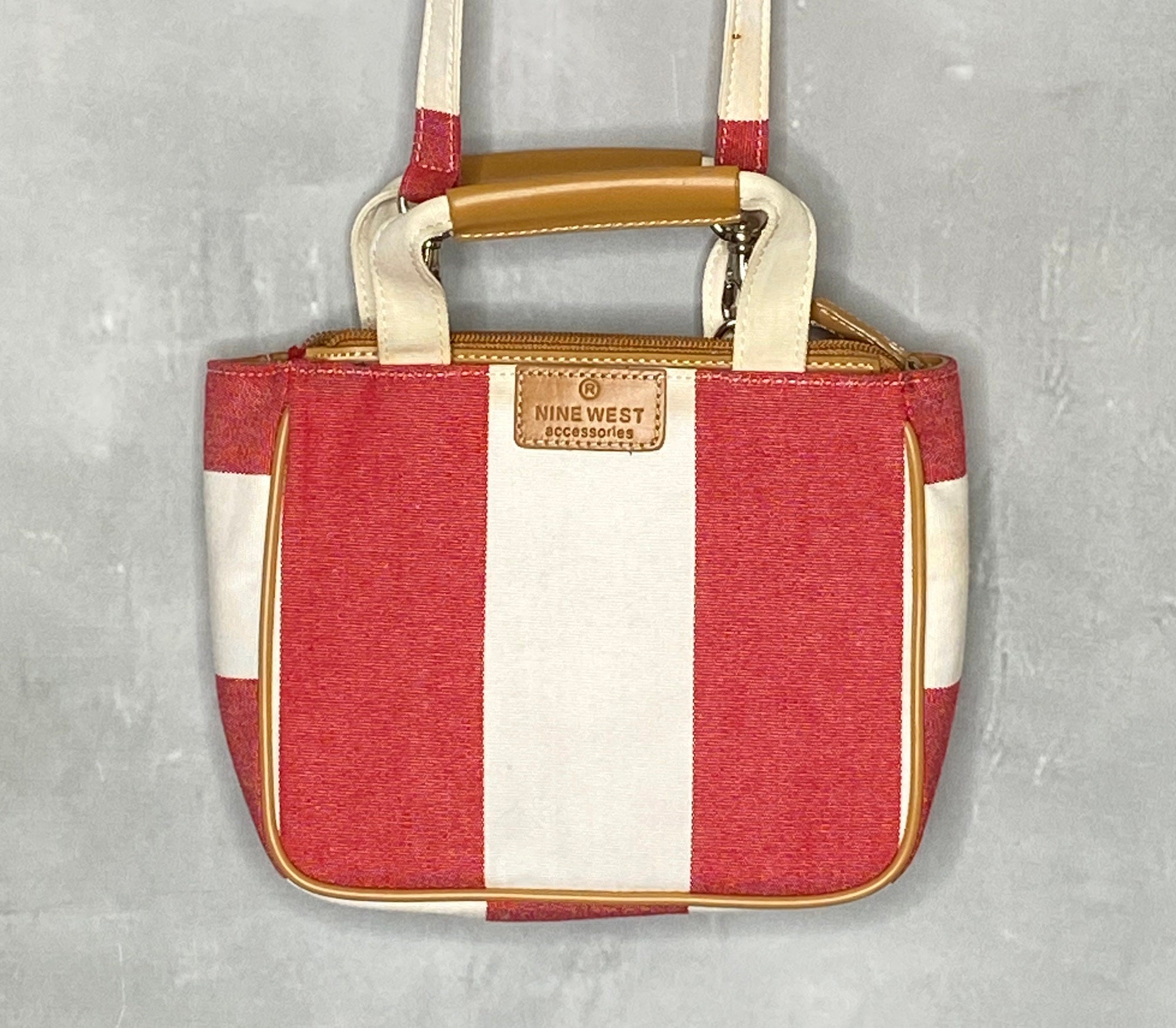 90's Nine West Two Way Mini Bag in Red and White - Etsy