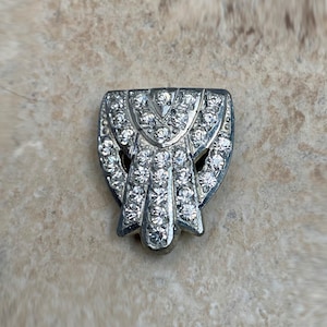 30&#39;s Art Deco Rhinestone and Marcasite Dress Clip
