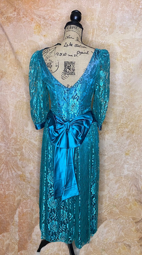 Vintage 80's Bridesmaid Dress, 80's Prom Dress, S… - image 3