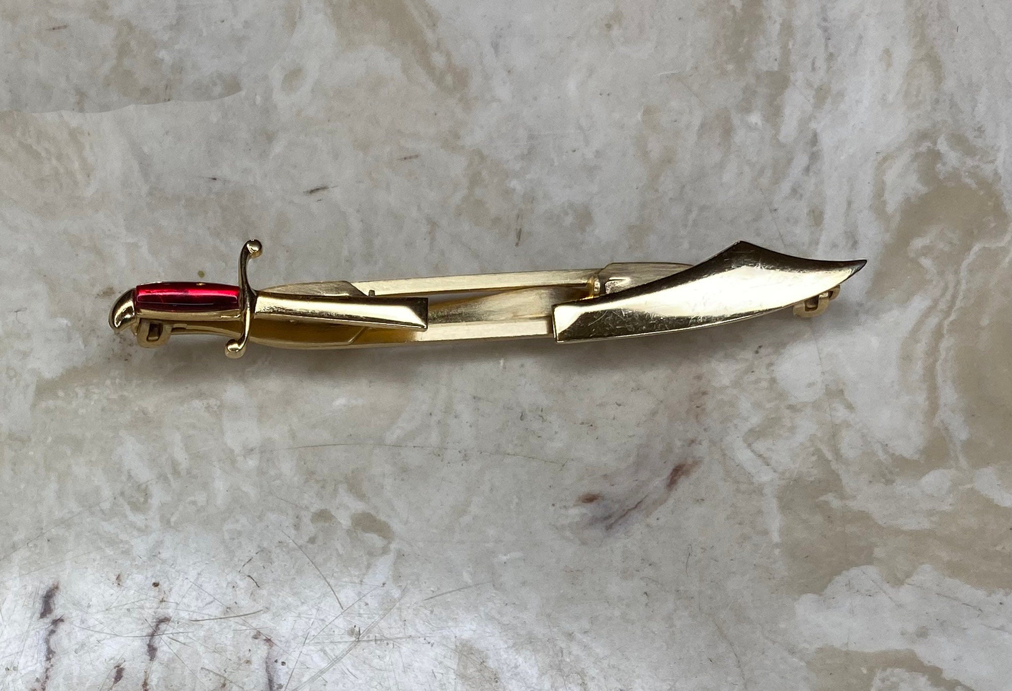 Scottish Sword Tie Clips - 5 Pack Martial Arts Themed Tie Bars For Men