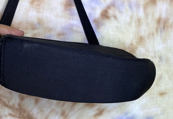 40's  Black Fabric Handbag - image 6