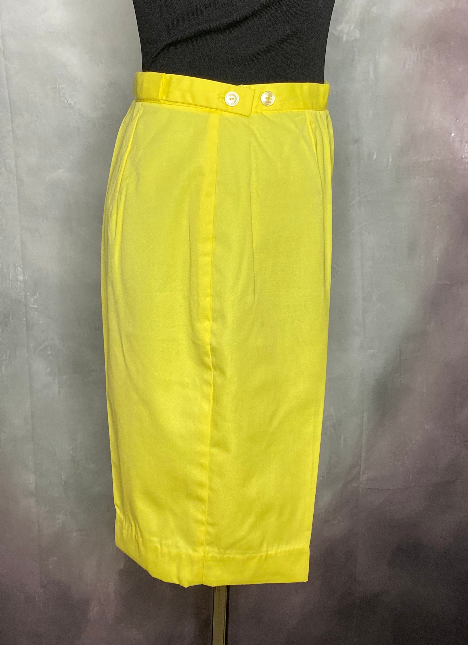 Women's 60's High Waisted Yellow Bermuda Shorts Etsy UK