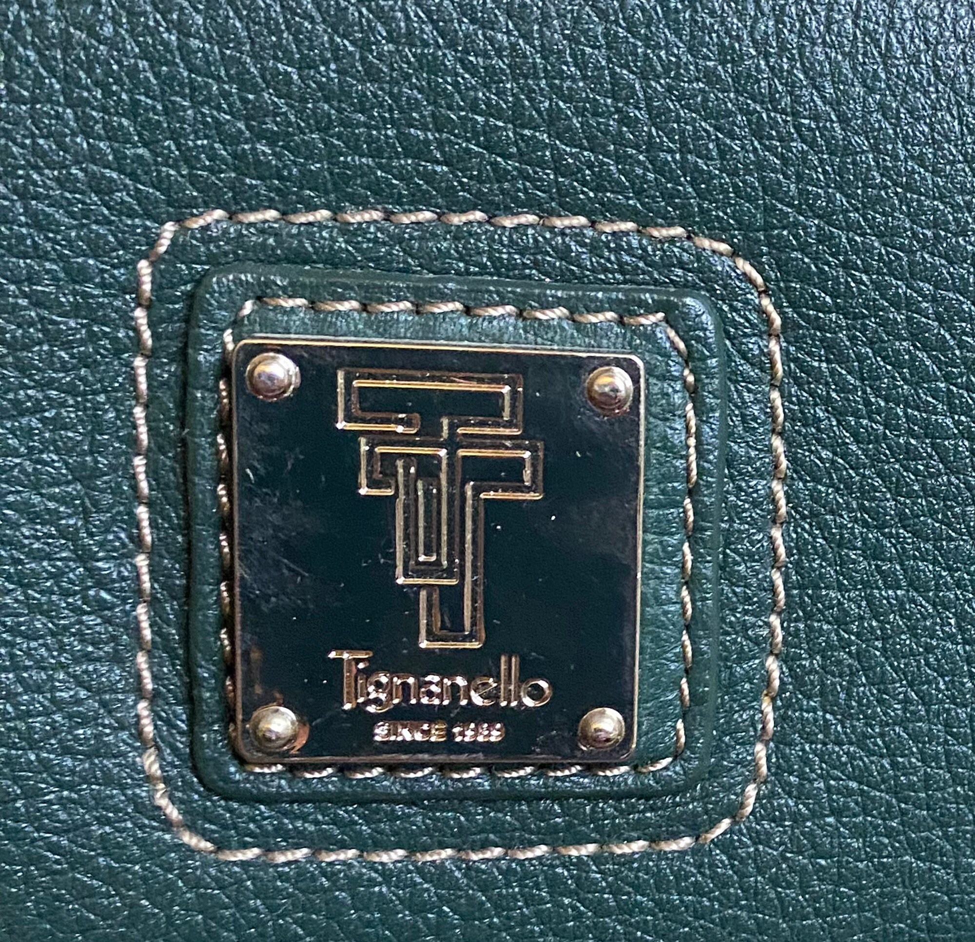 Tignanello Green Leather Crossbody Bag Leather Bag With Pouch Pocket Green Leather Purse Leather Crossbody Bag Leather Pebble Grain Bag Etsy
