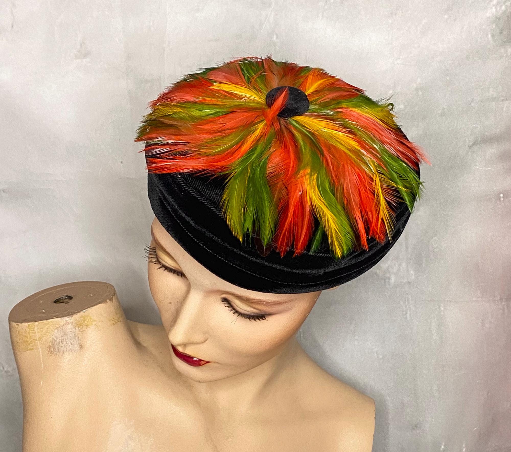 Green Velvet Pillbox Hat - Etsy