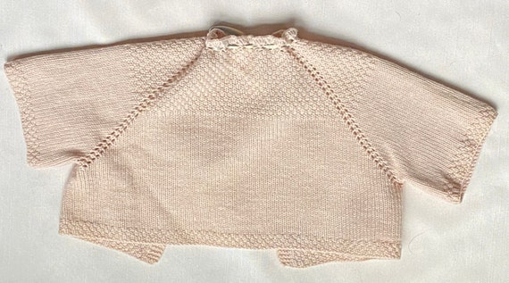 Vintage Baby Girl Sweater, 3 Months Pink Cardigan… - image 2