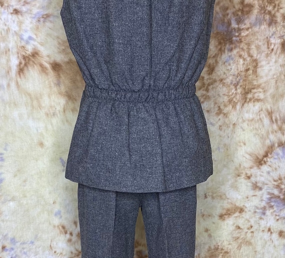 70’s Three Piece Gray Wool Pant Suit, Small - image 10