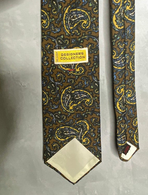 70's Wide Mod Paisley Tie - image 5