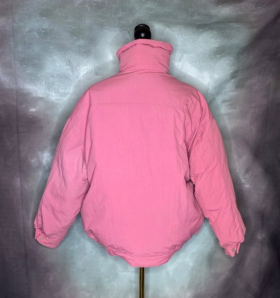 80's Woolrich Woman Pink Down Puffer Jacket, Large - image 3