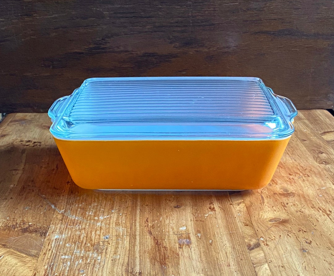 50's 60's Orange Pyrex Refrigerator Dish 1 1/2 Quart Etsy