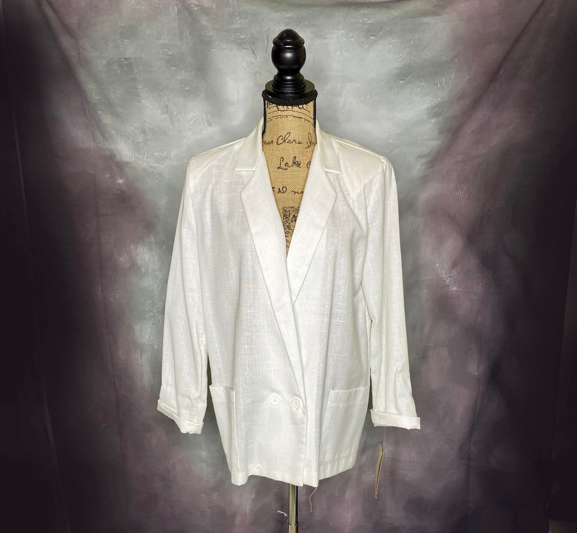 80s Linen Blazer - Etsy
