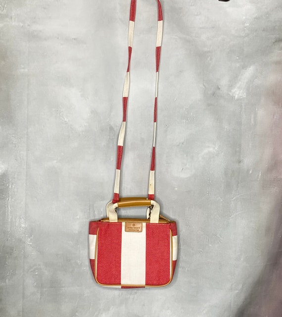 90 s Nine West Two Way Mini Bag in Red and White Etsy UK