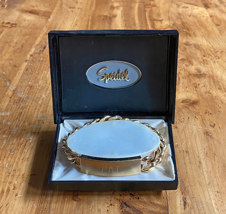 Vintage Speidel ID Bracelet 1970's Gold Plated With Etsy