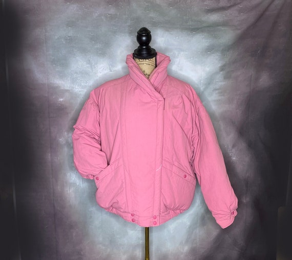 80's Woolrich Woman Pink Down Puffer Jacket, Large - image 1