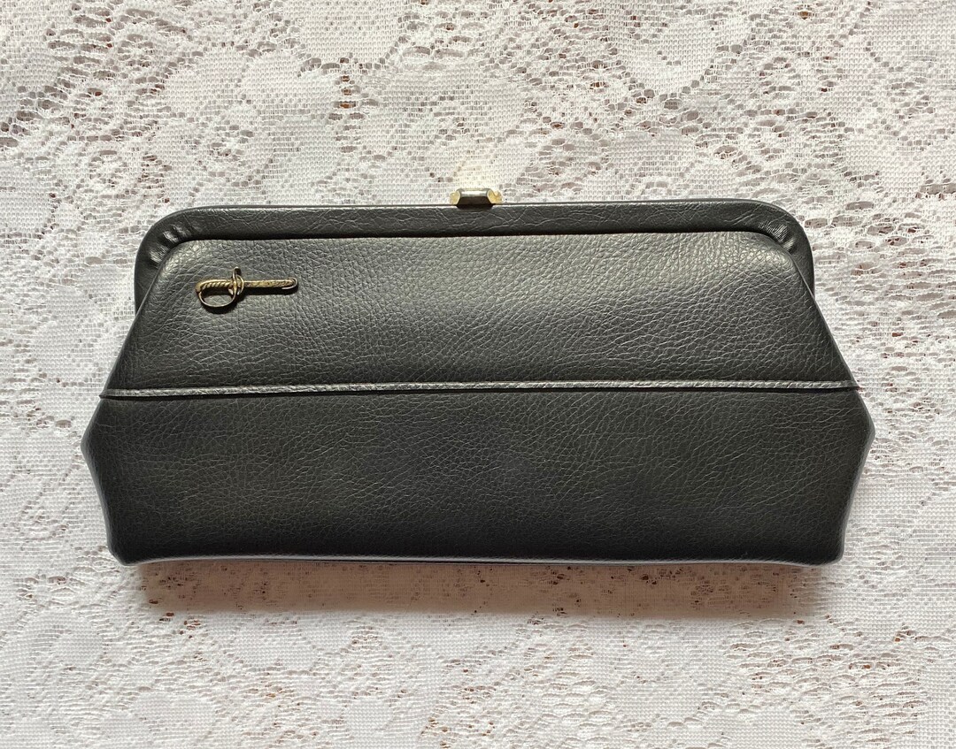 Vintage Long Black Clutch