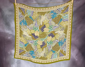 70's Square Multicolor Geometric Print Foulard carré 30 pouces